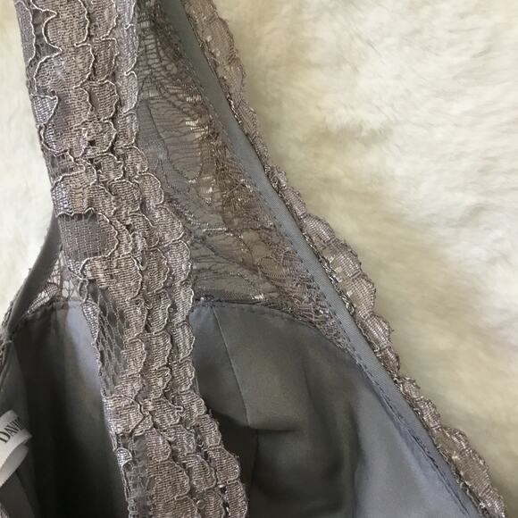 David's Bridal Short Tank Metallic Lace Dress - Picture 16 of 16